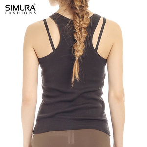 New Design <b>High</b> Quality Custom Logo Comfortable Athletic Yoga Fitness Women's Tank <b>Tops</b> Custom OEM ODM New Trending - Product Image 4
