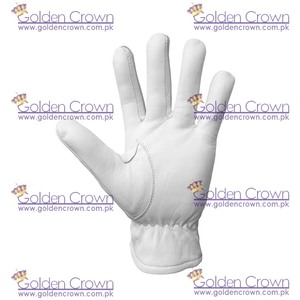 Gants en cuir blanc maçonnique en gros de haute qualité avec patch carré et boussole Gants maçonniques blancs | Fournisseur de gants de parade - Product Image 3