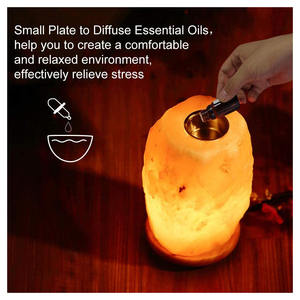 Lampe au sel rose de l'Himalaya sculptée à la main par IMPEX PAKISTAN artisanat naturel de la plus haute qualité Style Antique Logo personnalisé décoration de la maison - Product Image 2