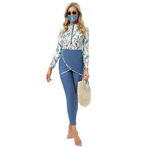 Traje de baño personalizado Ropa de playa Mujeres islámicas Traje de baño Lujo 2023 Etiqueta privada Moda para damas musulmanas 2 piezas Servicio OEM Adultos PK - Product Image 1