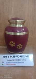 Urna Funeraria de Latón Color Plata Púrpura para Cenizas de Mascotas, Estilo Americano, Brassworld India - Product Image 6