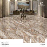 Vente chaude Carreaux de porcelaine brillants polis de fabrication indienne 60x60 cm 60x60 pouces Meilleur prix Carreaux de sol émaillés 2x2 au Gujarat