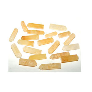 Crayon à Quartz doré 36mm, pointe crayon en cristal pour la guérison - Product Image 1