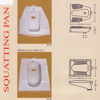 Litthing — sièges de toilette en céramique, khazzab, poêle d'orissa de style oriental, avec vernis blanc brillant et robuste
