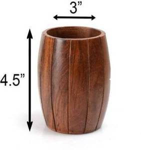 Soporte de cubiertos vacío en Mango, caja de madera en forma de tambor, soporte de cubiertos de madera para mesa - Product Image 6