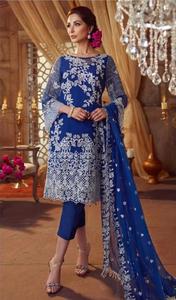 2021-2022 Diseñador moderno Traje étnico paquistaní Indio Recto Salwar Kameez Trajes AJM Trade House Colección de seda - Product Image 4