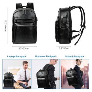 High on Demand Latest Genuine PU Leather Waterproof <b>Backpack</b> for <b>Men</b> & Women with Custom Packaging - Product Image 2