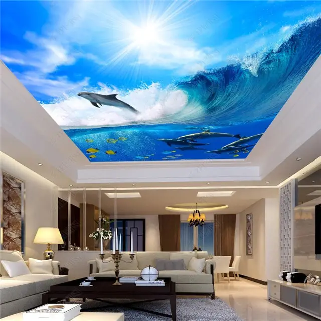 roof wallpaper with lights ceiling pvc Guangzhou