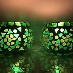 เชิงเทียนแก้วสำหรับตกแต่งบ้านสำหรับคริสต์มาส - Product Image 1