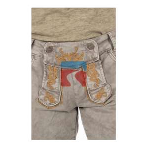 กางเกงยีนส์ขาสั้นสำหรับผู้ชาย,กางเกงยีนส์แฟชั่นทรงสูงปักลาย (ชุดเยอรมันแท้ดั้งเดิม) - Product Image 4