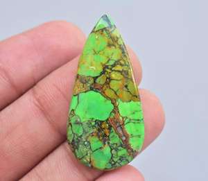 Cabujón de cobre verde turquesa, todas las formas mezcladas, envoltura de alambre, joyería, piedra turquesa para joyería - Product Image 4