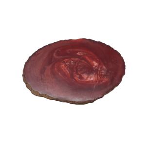 Classic Style Red Floral DIY Epoxy Resin <b>round</b> Coaster Heat-Resistant <b>Table</b> <b>Mat</b> & Pad for Home Kitchen Use - Product Image 1