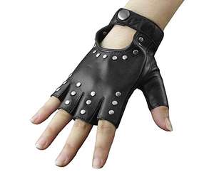 2020 New arrival pure leather <b>gloves</b> with metal studs for fashion with comfort half <b>fingered</b> <b>gloves</b> - Product Image 4
