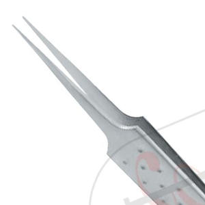 Pinzas de aislamiento de punta recta, punta de aguja de acero inoxidable con diseño de agarre punteado, Etiqueta Privada, pinzas de aislamiento de Punta Str - Product Image 3