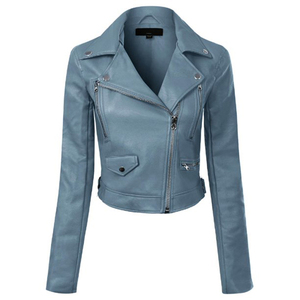Chaqueta de cuero para mujer, venta al por mayor, servicio OEM, personalizada, para exteriores, con el mejor Material, 2021 - Product Image 4