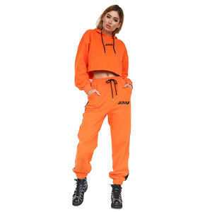 Nouveaux ensembles de sweats à capuche unis pour femmes avec col à capuche/Logo personnalisé imprimé - Product Image 6