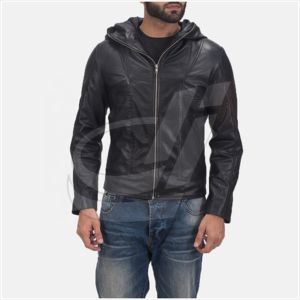 Última chaqueta de cuero de oveja auténtica personalizada para hombre Parka con capucha acolchada prendas de vestir exteriores - Product Image 1