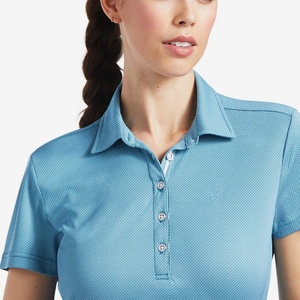 Polo de poliéster liso con logotipo personalizado para mujer, Polo de Golf de alta calidad - Product Image 4