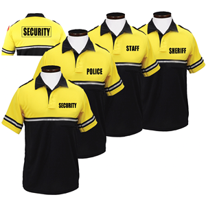 เสื้อโปโลรักษาความปลอดภัยสีดำและน้ำเงินทูโทนทันสมัย ปักโลโก้ได้ แขนสั้น แห้งเร็ว เสื้อโปโลสำหรับเจ้าหน้าที่รักษาความปลอดภัย - Product Image 5