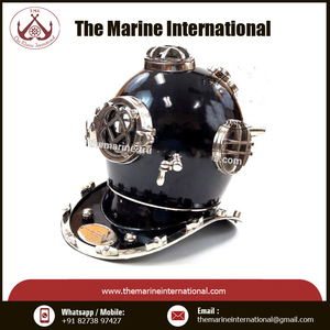 Casque de plongée nautique fait à la main marque V finition noire casque de plongeur en aluminium/fer pour la décoration de la maison/bureau ou cadeau - Product Image 2