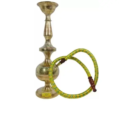 Brass Indian Hookah Metal Hookah Arabic Hookah For Restaurant and Parlor Arabic Shisha at wholesale price Metal Hookah