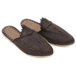 Handmade Magic Moroccan Raffia Slide Sandals, Raffia <b>Shoes</b> - Product Image 1
