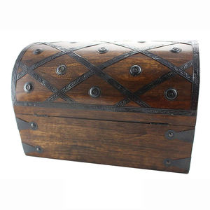 Old Fashioned Rustic <b>Wooden</b> <b>Chest</b> <b>Box</b> Nested Treasure Trinkets Container with Home Decor Theme Gift Style at Low Price - Product Image 3