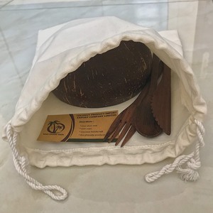 Bol et cuillères en coquille de noix de coco, pour faire soi-même, Image réelle, LOGO personnalisé, ensemble de bols et de cuillères, saladier - Product Image 4