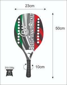 Raquetas de Tenis Playa y Pádel Personalizadas con Fibra de Carbono y Vidrio, Peso 310-330g, Longitud 50cm, Logotipos y Combinaciones de Colores - Product Image 3