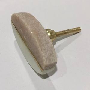 Bouton de quincaillerie en marbre antique personnalisé boutons de tiroir différentes formes Lametierartz armoires de cuisine commodes finition chromée antique - Product Image 3