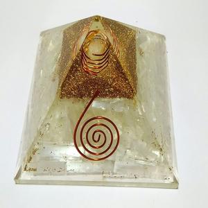 Increíble hecho a mano selenita orgona pirámide al por mayor mejor calidad pirámide orgonita - Product Image 3