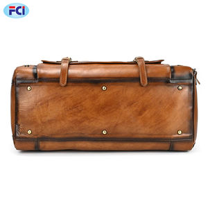 กระเป๋าเดินทางหนังแท้สำหรับผู้ชาย,กระเป๋าถือหนังวัวกระเป๋าเดินทางใบใหญ่สำหรับวันหยุดสุดสัปดาห์พร้อมกระเป๋าใส่รองเท้า - Product Image 5