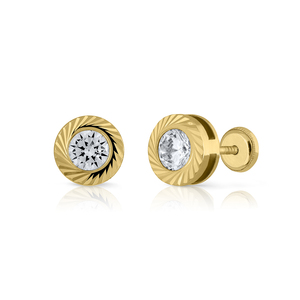 Boucles d'oreilles Fashion en or massif 9K, collection, en diamant, CZ, pour femmes et enfants, avec Clip et dos à vis, fabriqué en espagne - Product Image 2