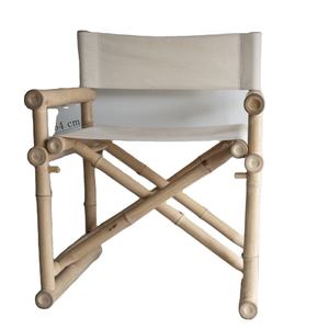 Chaise d'extérieur pliante en bambou avec siège en tissu, ensembles de jardin de pique-nique - Product Image 2