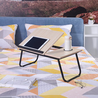Table de bureau portable pliable multi-angle réglable en bois MDF pour ordinateur portable, lit, maison, bureau