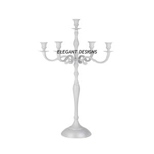 Métal Blanc Candélabres Offre Spéciale Décoratifs Faits À La Main En Gros Bougeoir De Mariage Décoratif En Gros De Luxe Bougie Stand - Product Image 5