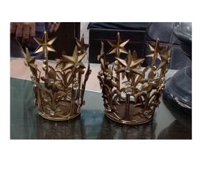 Grande couronne d'or en métal pour la maison décorative - Product Image 4