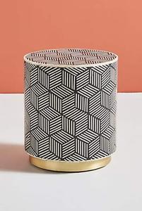 Incrustation de résine à motif floral Table basse de forme ronde Meilleure vente de tabouret de meuble au design moderne Usine Prix de gros Incrustation d'os - Product Image 4