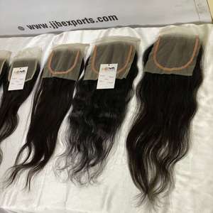 5*5 13*4 13*6 HD Film mince dentelle frontale et fermeture avec délié naturel, vente en gros cheveux indiens bruts non traités HD fermeture de dentelle - Product Image 1