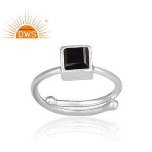 Bague ajustable en argent Sterling 925 pour filles, bijou fin, pierre précieuse, accessoire de luxe, nouvelle collection, vente en gros - Product Image 2