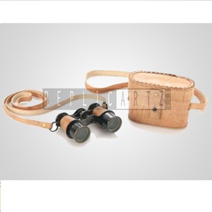 Binoculares Antiguos de Latón de Primera Calidad con Estuche de Cuero, Binoculares Náuticos Totalmente Funcionales para Adultos, Decoración Marina Vintage, Senderismo - Product Image 1