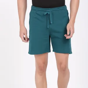 Men cotton fleece shorts 100% cotton fleece sweatshorts/shorts custom fitness shorts