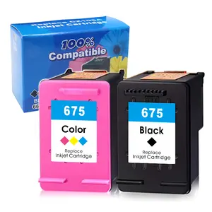 Uniplus 675 675XL CN690A CN691A Chip Reset Cartucho Mực Jet Cartridge Cho Hp Officejet Máy In