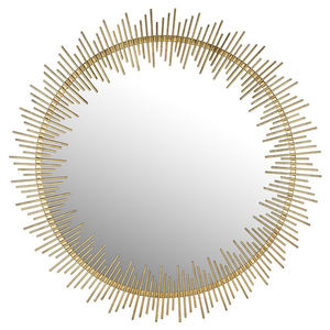 <b>ROUND</b> <b>GOLD</b> DECORATIVE <b>MIRROR</b> / WALL <b>MIRROR</b> / HIGH QUALITY WALL HANGING MAKEUP <b>MIRROR</b> FOR HOME DECORATION - Product Image 1