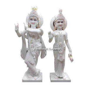 Statue de dieu en marbre, Radha Krishna, pour le culte - Product Image 1