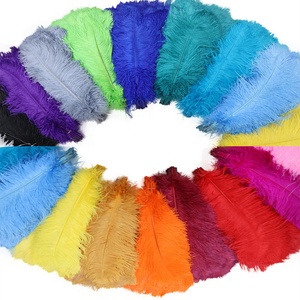 Grandes plumes d'autruche lisses de haute qualité, 25-<span class=keywords><strong>30CM</strong></span>, 1 pièce, pour garniture de plumes, différentes couleurs, bon marché, blanc, 15-75cm, vente en gros - Product Image 6