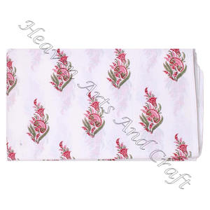 Telas de algodón con estampado de bloques de mano de madera 100% hechas a medida, ideales para diseñador de ropa y tiendas de textiles para el hogar para reventa - Product Image 2