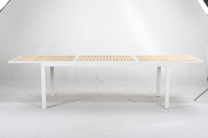 Modern Design Outdoor Garden <b>Aluminum</b> Dining Furniture Vietnam Acacia Wood <b>Table</b> for Kitchen Use - Product Image 6