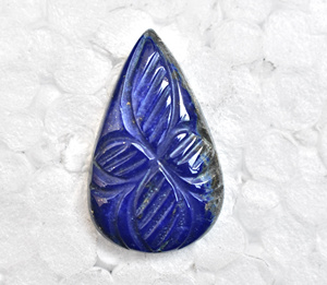 Lapis Lazuli แกะสลักหินสีฟ้า,หินอัญมณีสีฟ้า Cabochons ขายส่ง - Product Image 4