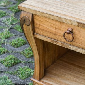 โต๊ะข้างเตียงไม้เนื้อแข็ง ดีไซน์ทันสมัย สีธรรมชาติ สำหรับห้องนอน บ้าน โรงแรม - Product Image 2